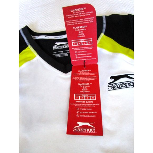 Slazenger Ladies' Sports Performance Top Large Yellow/Black/Whit - New with Tags - Picture 8 of 10